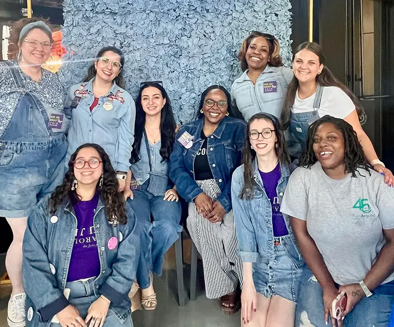 TurnAround CET team in denim group photo - TurnAround